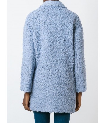 Двубортное пальто из букле BLUGIRL голубое