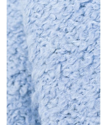 Двубортное пальто из букле BLUGIRL голубое