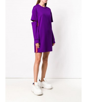 Фиолетовое трикотажное платье PINKO 1B13G1 с разрезами на рукавах