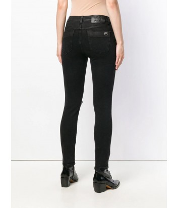 Черные джинсы-скинни PINKO 1G13ML с рваными коленями