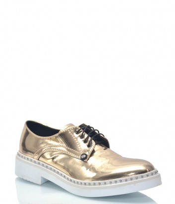 Золотые туфли-броги 308 Madison by Cesare Paciotti 96905 в гладкой коже