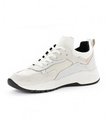 Мужские кожаные кроссовки Crime London Komrad белые