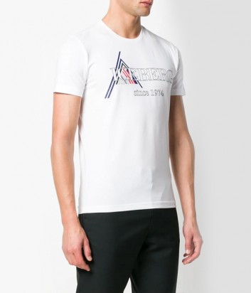 Белая мужская футболка ICEBERG с логотипом