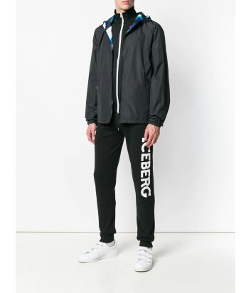 Черные спортивные штаны ICEBERG с логотипом