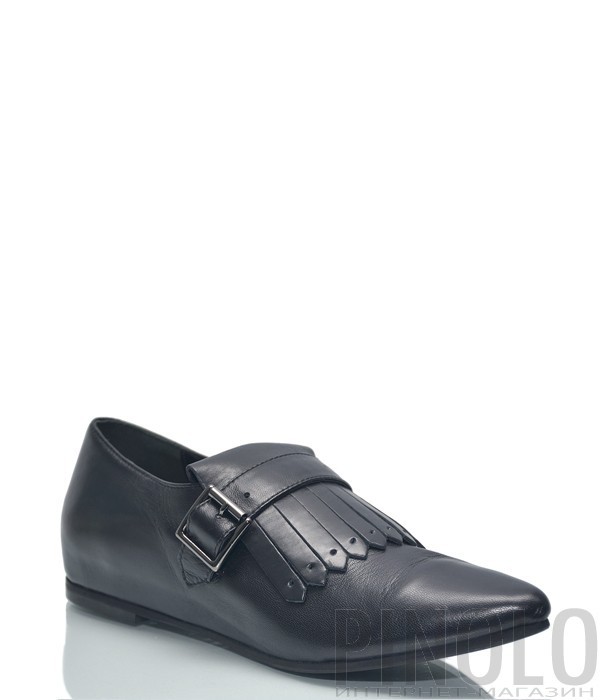 Черные кожаные туфли Baldinini BN327 с острым носком