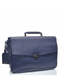 Мужская кожаный портфель Baldinini 672040 темно-синий