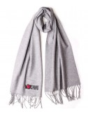 Женский шерстяной шарф Moschino 30578 серый