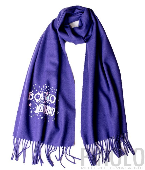Теплый женский шарф Moschino Boutique 30587 фиолетовый