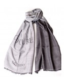 Женский шарф Moschino 30573 с надписями серый