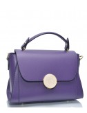 Фиолетовая кожаная сумка Leather Country 3893328 с откидным клапаном