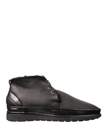 Черные кожаные ботинки Luca Guerrini 9748 на меху