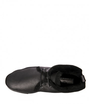 Черные кожаные ботинки Luca Guerrini 9748 на меху