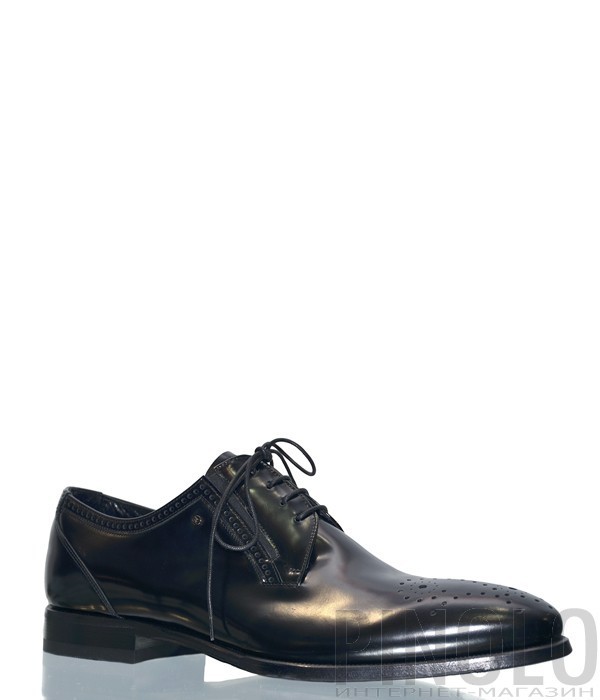 Черные туфли Fabi в полированной коже с перфорацией