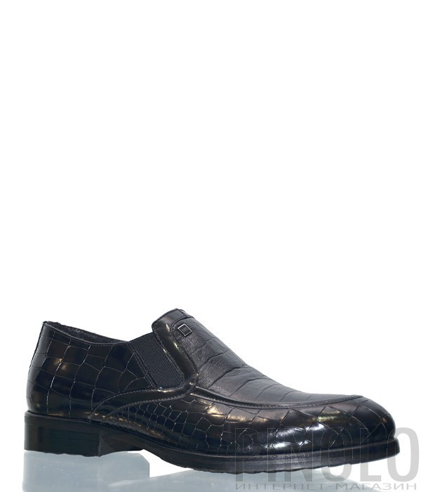 Черные туфли Mario Bruni 55841 с тиснением под крокодила