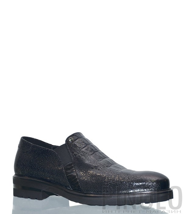 Черные туфли Mario Bruni 58914 в текстурной коже