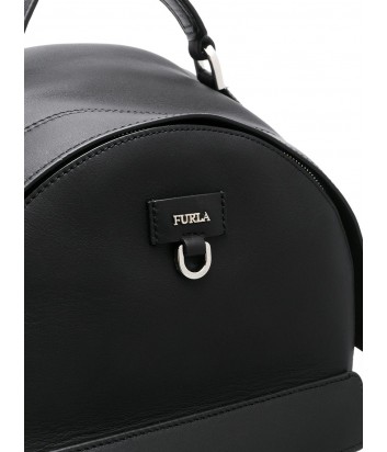 Кожаный рюкзак Furla Favola 998401 с внешним карманом черный