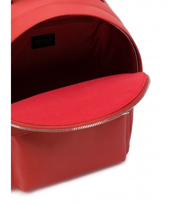 Кожаный рюкзак Furla Favola 1000628 с внешним карманом красный