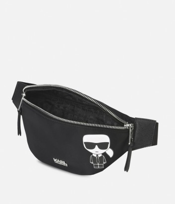 Нейлоновая сумка на пояс Karl Lagerfeld Karl Ikonik черная