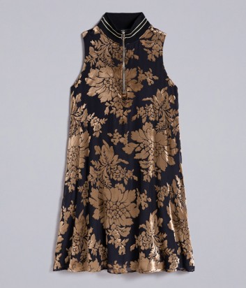 Платье TWIN-SET PA82М5 из цветочного бархата-деворе
