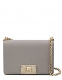 Кожаная сумка на цепочке Furla Mimi Mini 1000670 серая (царапина на замке)