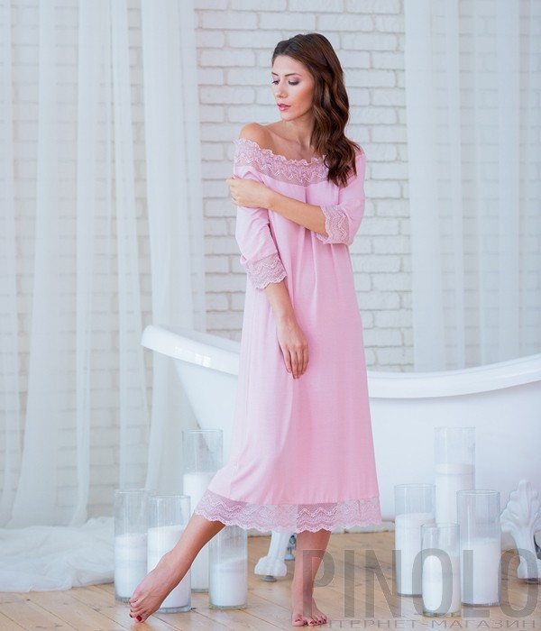 Женская ночная рубашка Effetto 0250 розовая