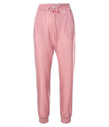 Брюки PINKO 1C102V на резинке с люрексом нежно-розовые