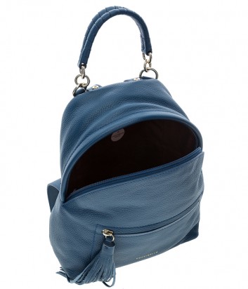 Большой кожаный рюкзак Coccinelle Leonie сапфирового цвета