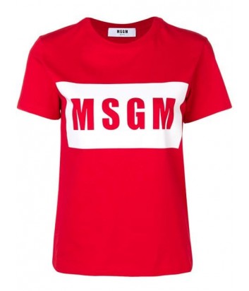 Красная футболка MSGM 2641MDM95 с крупным лого