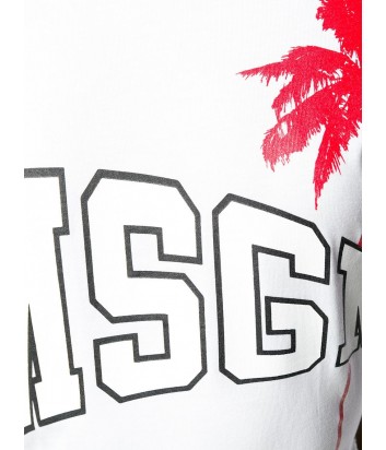 Белая футболка MSGM 2641MDM16 с принтом и логотипом