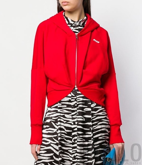 Красная олимпийка MSGM 2641MDM74 с капюшоном