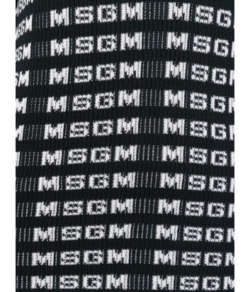 Кофта с длинным рукавом MSGM 2641MDM139 черная в мелкий лого-принт