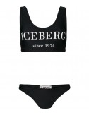 Раздельный купальник ICEBERG 6947 черный с логотипом