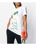 Белая футболка ICEBERG 936301 с изображением Snoopy