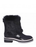 Лаковые черные ботинки ICEBERG декорированные мехом