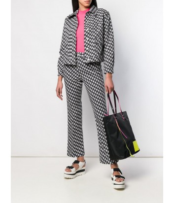 Черная нейлоновая сумка-шоппер Karl Lagerfeld 91KW3084 с неоновыми вставками