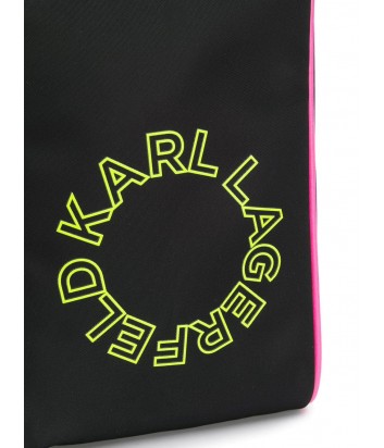 Мини-сумка через плечо Karl Lagerfeld 91KW3236 черная с неоновыми вставками