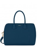 Кожаная сумка Furla Alba 1008076 с внешним карманом синяя