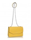 Кожаная сумка Tosca Blu TS19TB393 на регулируемой ручке-цепочке желтая