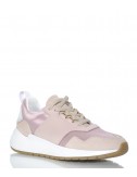 Розовые замшевые кроссовки Buscemi 2121 с текстильными вставками