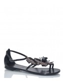 Кожаные сандалии Lola Cruz 034Z10 с декором черные