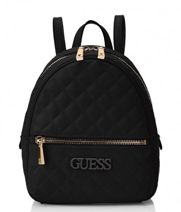 Стеганный рюкзак Guess 2320 с внешним карманом черный