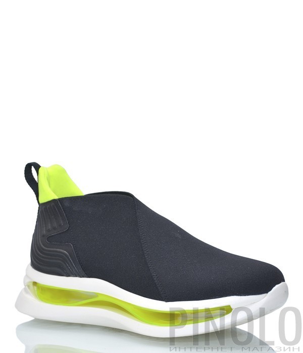 Текстильные кроссовки Arkistar 904 на танкетке черные Текстильные кроссовки Arkistar 904 на танкетке черные