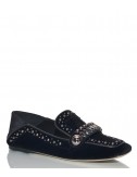 Черные замшевые туфли Nina Lilou 282578 с декором