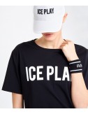 Черная хлопковая футболка ICE PLAY F086P430 с логотипом