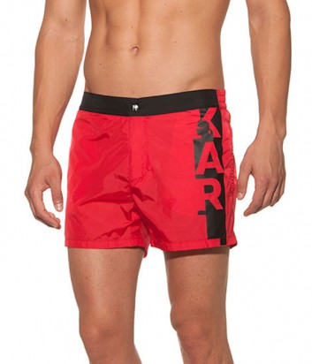 Красные шорты Karl Lagerfeld KL19MBS02 с логотипом