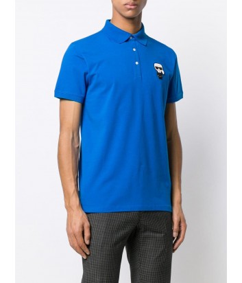 Мужское поло Karl Lagerfeld Ikonik 7550385 синее Мужское поло Karl Lagerfeld Ikonik 7550385 синее