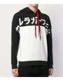 Толстовка с капюшоном Karl Lagerfeld 705509 черно-белая