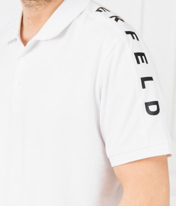 Белое поло Karl Lagerfeld 755029 с лого на рукаве