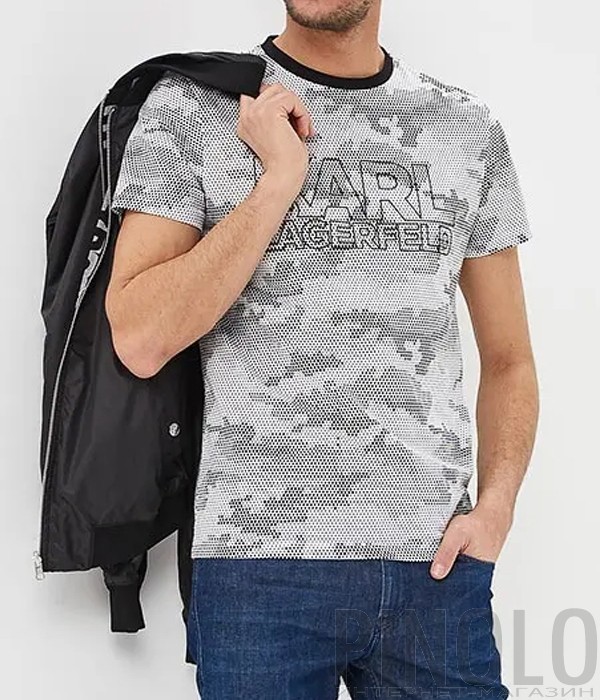 Футболка Karl Lagerfeld 755058 с камуфляжным принтом