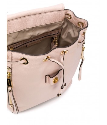 Кожаный рюкзак Michael Kors Evie с двумя вертикальными молниями нежно-розовый